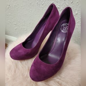 Jessica Simpson - Plum Colored Faux Suede Heels